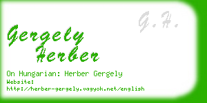 gergely herber business card